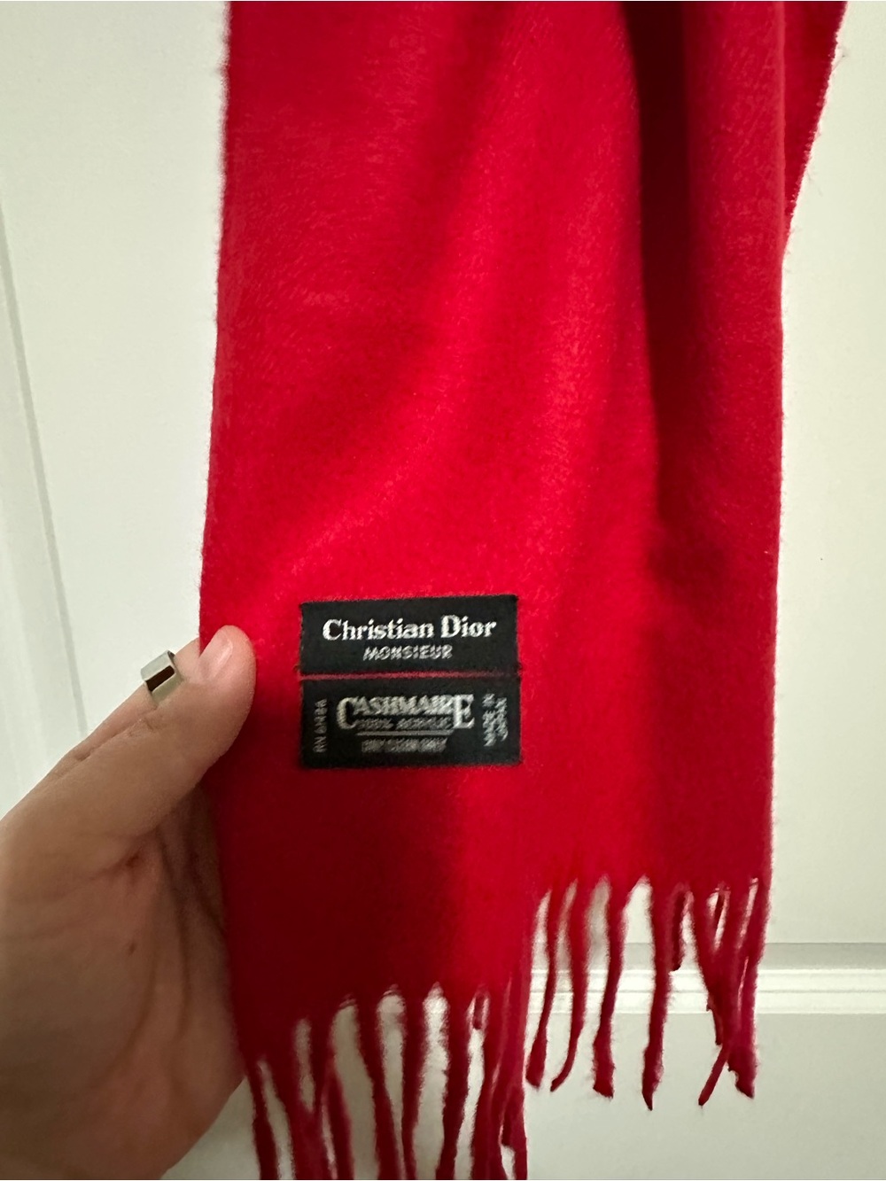 Dior Cashmere Fringe Scarf